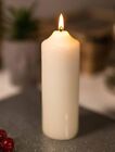 Vanilla Scented Pillar Candle Wax Large 100 Hour Burn Table Home Decor Ivory