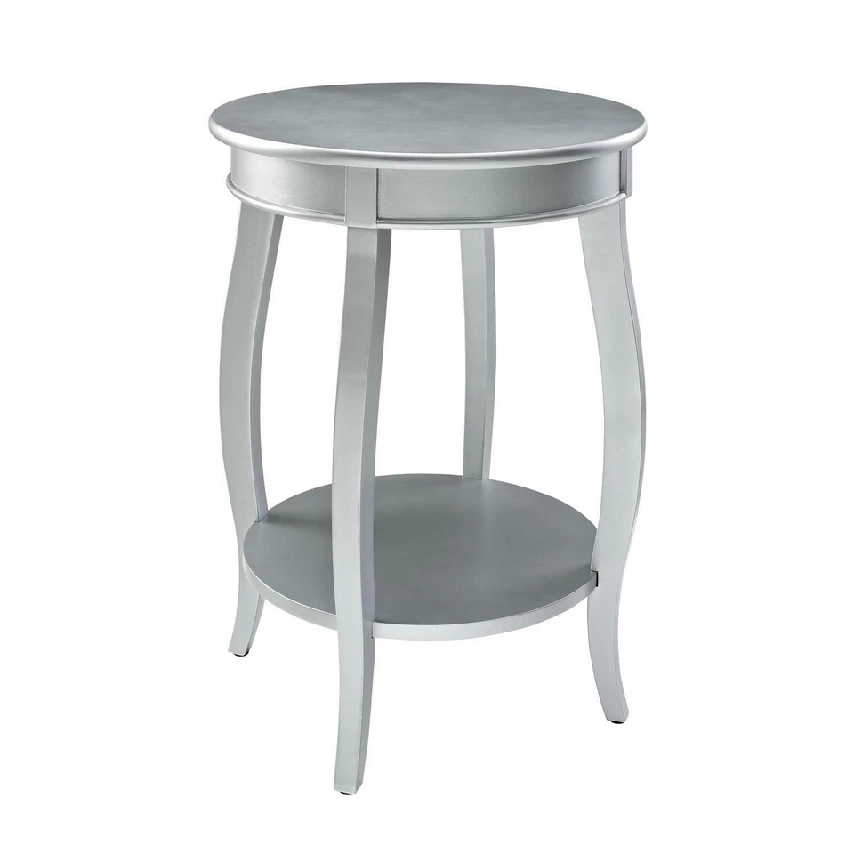 Mesa Redonda con Estante Plata 1 Foto 1 de 1