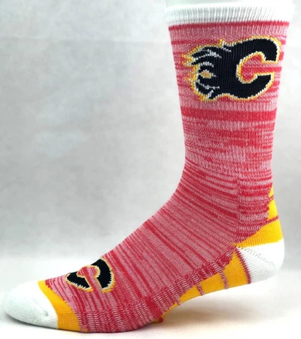 Calgary Flames Hockey Deuce RMC Red Crew Socks Cover
