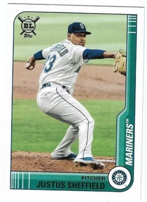 2021 Topps Big League #217 Justus Sheffield Seattle Mariners - Image 1 of 2