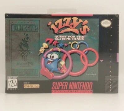 Izzy's Quest for the Olympic Rings Super Nintendo SNES New Factory Sealed NM+/MT - Image 1 of 4