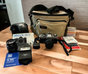 New ListingMinolta Xd5 35mm Slr Film Camera w/ Md 50mm F/1.7 Bundle
