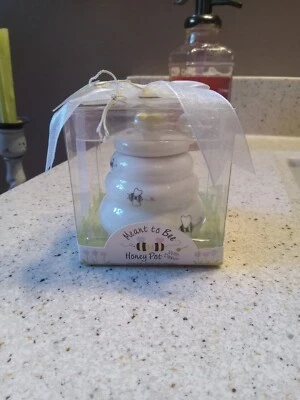 Olla de miel Kate Aspen "Meant To Bee" con cazo, nueva en caja corazón de ducha de boda, corona Foto 1 de 4