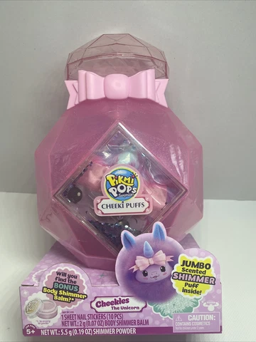 PIKMI POPS SURPRISE Cheeki Puffs Cheekles UNICORN JUMBO Scented Shimmer Puff Cover