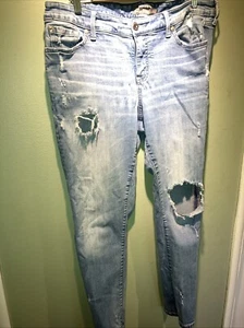 Torrid Boyfriend Jeans Gr. 14 blau mit Lightwash vorne, sehr dehnbar - Bild 1 von 11