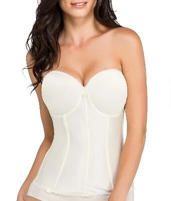 Bustier Va Bien IVORY cetim liso ampulheta, EUA 40D, Reino Unido 40D - Imagem 1 de 4