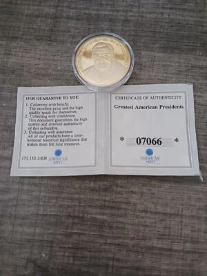2008 AMERICAN MINT FRANKLIN D. ROOSEVELT PRESIDENT COIN 24K LAYERED/COA - Image 1 of 2