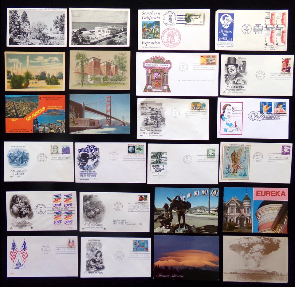 HISTORIC CALIFORNIA 1948-2000: FDC Covers & Postcards CA State Mixed Lot #GP-084 - Image 1 of 4