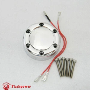 Billet Flashpower Horn Button for 6 Bolt Steering Wheel MoMo NRG Polished - Bild 1 von 8