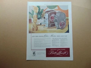 Pubblicità stampa artistica BELL & HOWELL FILMO CINEPRESE 1948 - Foto 1 di 1