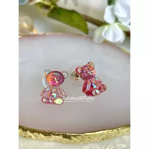 Gummy bear earrings ~ Bear Earrings ~ candy earrings~ Gummy bear In Gift Box - Picture 1 of 2