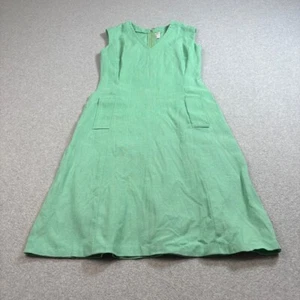 Vintage Moygashel Irish Linen Dress Woman S Green Retro 60s Mid Century READ - Picture 1 of 9