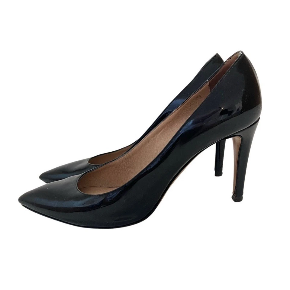 Tacones altos Emporio Armani charol genuino negro brillante Stiletto 37.5 7.5 Foto 1 de 4