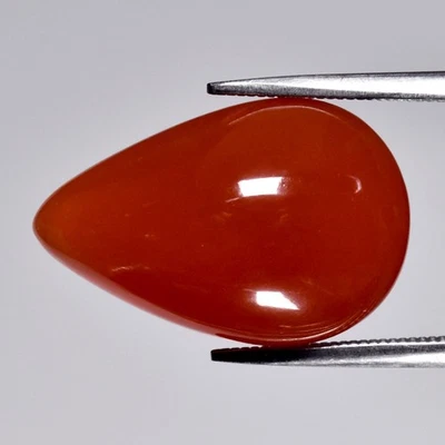 💎 11.29ct 19.3x12.5mm Pera Cabujón Ágata Naranja Natural - Piedra Preciosa de Madagascar Foto 1 de 4
