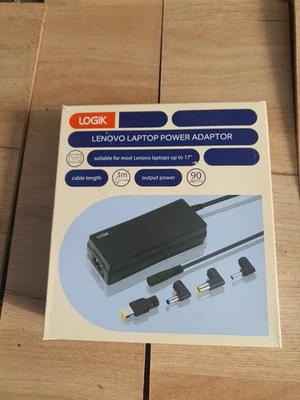 LOGIK Lenovo Laptop Power Adapter LPLNO24 Supplies 19V charger  Supports Upto 17 - Image 1 of 3