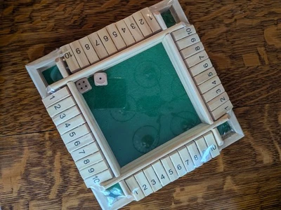 Dice Game "Shut The Box", 10 Numbers Traditional Family Game 1-4 Players NEW - Image 1 of 4