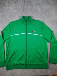 Lacoste Sport Jacket Mens XXL Gree Miami Open Tennis 1/4 Zip Track Athletic - Picture 1 of 23