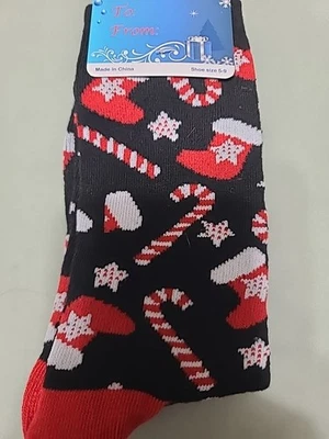 NUEVO CON ETIQUETAS SIN MARCA Para mujeres Navidad/Medias/Candy Bastes Calcetines: Zapato Talla 5-9 Foto 1 de 4