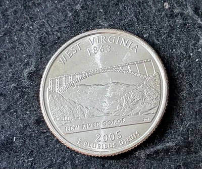 2005 P West Virginia  Quarter Circulated Free Shipping - Image 1 of 2