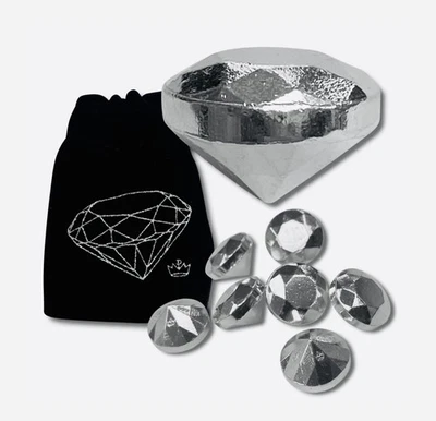 Monarch драгоценные металлы MPM 1 унц. серебро .999 3D бриллиант в форме серебра с подарочной сумкой - Изображение 1 из 4