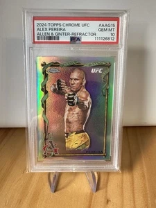 2024 Topps Chrome UFC Alex Pereira Allen & Ginter Refractor #AAG-15 PSA 10 - Picture 1 of 3