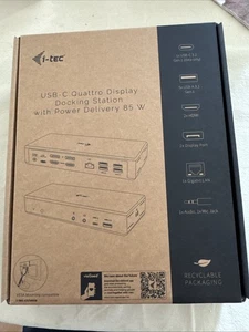i-tec USB-C Quattro USB-C 3.0 Display Dockingstation - Schwarz... - Bild 1 von 3