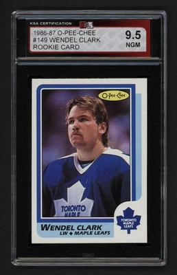 1986-87 OPC #149 WENDEL CLARK ROOKIE CARD KSA 9.5 NEAR GEM MINT - Image 1 of 2