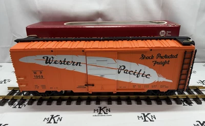 LGB 40919 Western Pacific Feather Box Car Metal Wheels Kadee Couplers G Scale LN - Image 1 of 4