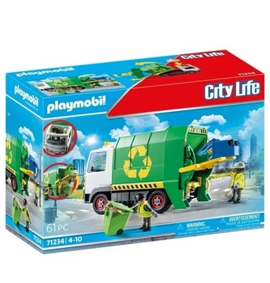 Playmobil City Life Recycling Truck, 61 Piece Set For Kids, 27L x 12W x 16.5H Cm - Image 1 of 4