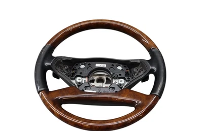 Руль 10-14 Mercedes S550 CL550 W221 с подрулевыми переключателями коричневый деревянный оригинальный - Изображение 1 из 4