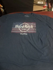 Hard Rock Cafe Orlando American Flag Men's T-Shirt 2XL - Picture 1 of 4