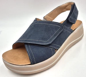 Hartjes WOOGIE Blau Gr. 35 Damen Leder Sandalen Slingback UVP:130,00€ (4012) - Bild 1 von 10