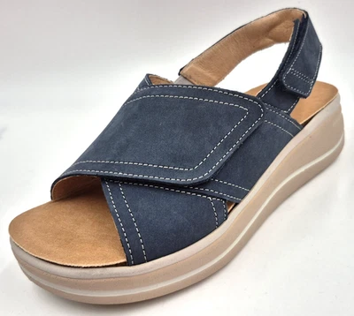 Hartjes WOOGIE Blau Gr. 35 Damen Leder Sandalen Slingback UVP:130,00€ (4012) - Bild 1 von 4