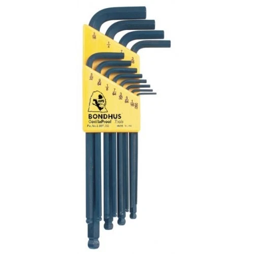 Bondhus 10936 BallDriver Tip Hex Key L-Wrench Set of 12pcs with ProGuard Finish - Image 1 of 3