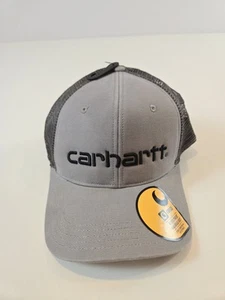 Carhartt Force Canvas Gray Mesh Snap Back Cap Hat One Size NWT Workwear - Picture 1 of 4