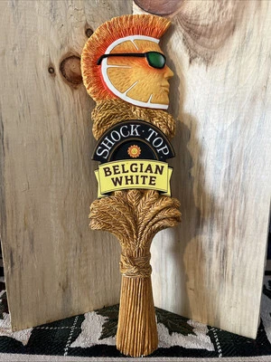 Shock Top Belgian White 2 Sided Beer Tapper Handle Mancave Bar Pub - 12” - Image 1 of 4