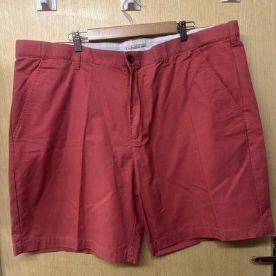 Pantalones Cortos Para Hombres Croft & Barrow Grande Alto El Lateral Elástico Chino 9" Entrepierna Rosa Coral Foto 1 de 4