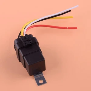 DC 12V 40A 4-Pin SPDT Auto Car Boat Relay Wire Waterproof Harness Socket New - Picture 1 of 4