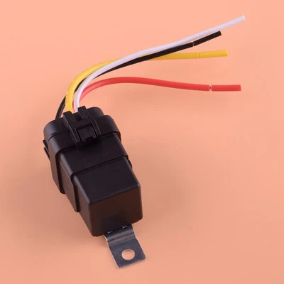 DC 12V 40A 4-Pin SPDT Auto Car Boat Relay Wire Waterproof Harness Socket New - Image 1 of 4