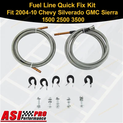Fuel Line Quick Fix Kit Fits 2004-10 Chevy Silverado GMC Sierra 1500 2500 3500 ! Foto 1 de 4