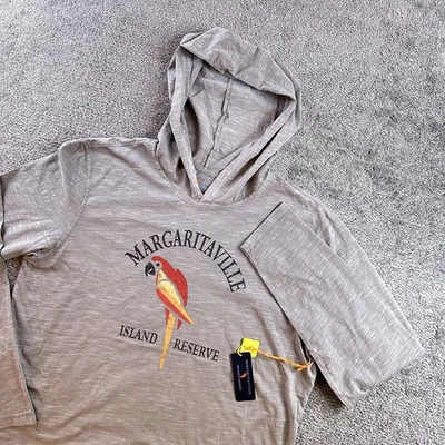 Margaritaville Pullover Hoodie Island Reserve XL Gray Parrot Logo Fishing Weight - Image 1 of 4