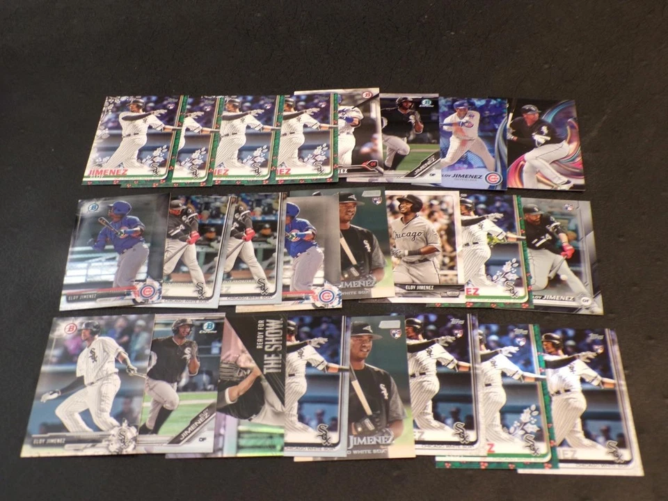 2017-2019 Bowman-Chrome-Topps+ lot of 24 ELOY JIMENEZ RCs Rookie! WHITE SOX! - Image 1 of 1