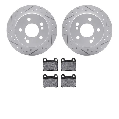 For Mercedes-Benz 190E 90-93 Brake Kit Drilled & Slotted Rear Brake Kit w Euro Foto 1 de 3