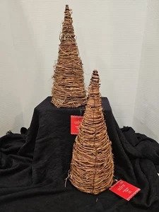 2er Set Neu Ashland Weinrebe Rustikaler Baum Tischfigur. 12 zoll - Bild 1 von 8