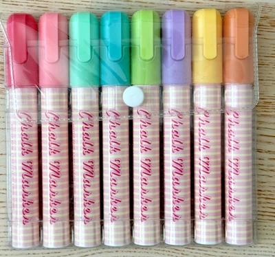 8 Farben  Kreidemarker 6mm für Glas, Tafeln Fenster, Whiteboard, Fenstermalstift - Bild 1 von 3