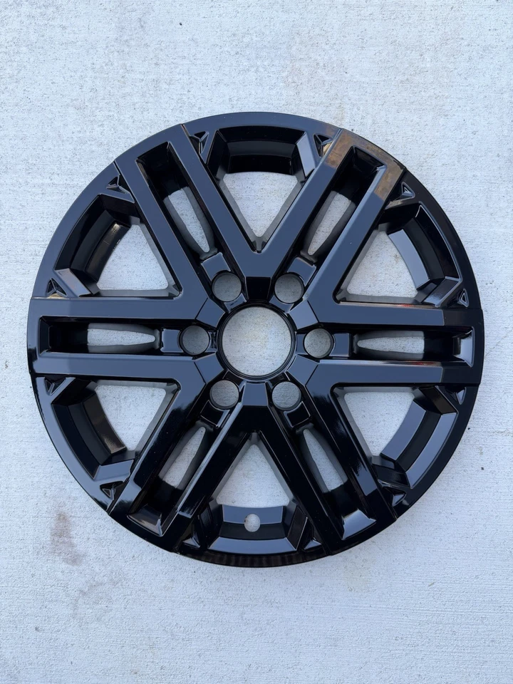 Juego de 4 superposiciones de revestimiento de rueda negro brillante Toyota Tundra/Sequoia 2022-2026 Foto 1 de 4