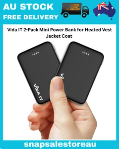 2-Pack Mini Power Bank for Heated Vest Jacket Coat 5V 2A USB Battery Pack Small - Picture 1 of 8