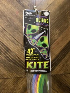 NEW Gayla Aliens X Kite 42” Wingspan Stock #104 - Keel Guided Easy To Fly - NOS - Picture 1 of 14