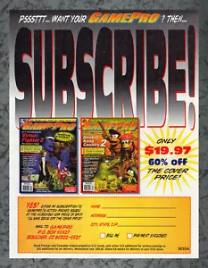 GamePro 1996 Magazin Abonnement Angebot Druck Anzeige Vintage Art A 1996 - Bild 1 von 1