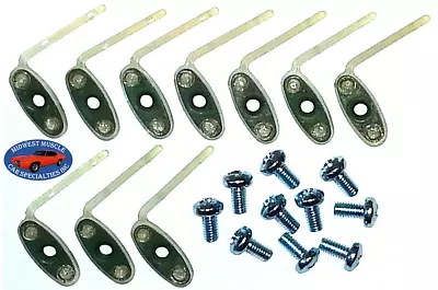 68-91 GM Cuerpo Lateral Cinturón Vinilo Superior Revelar Moldura Moldura Recorte Clip Clips 10p HY Foto 1 de 4